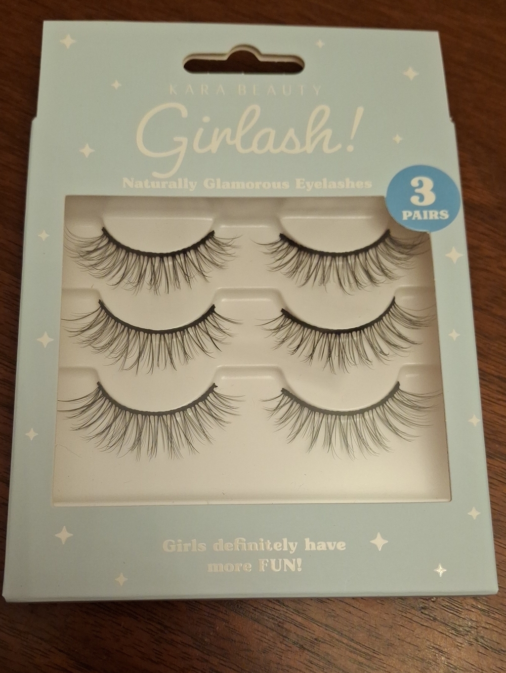 Kara Beauty Girlash! Black False Eyelashes - 3 Pairs New